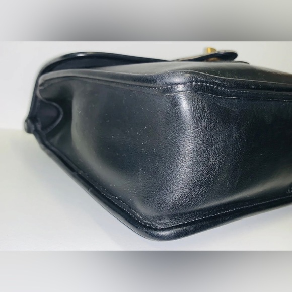 Vintage 90’s COACH Willis Black Leather Crossbody Satchel Bag 9927 USA - Picture 8 of 12